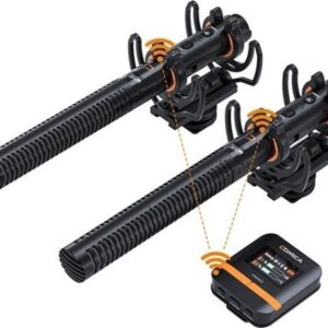 מערכת 2 מיקרופונים כיווניים אלחוטיים דגם VM40 COMBO מבית Comica