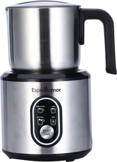 מקציף חלב Crema Di Latte 350 מ"ל 500W שחור מבית Espresso Mor