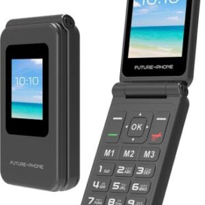טלפון סלולרי צדפה עם מקשים 4G שחור מבית Future