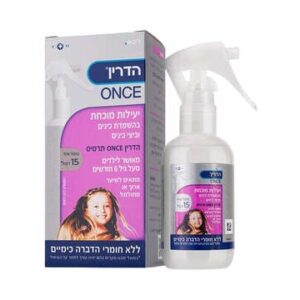 תרסיס להשמדת כינים ONCE לשיער ארוך ומתולתל בנפח 100 מ"ל מבית הדרין