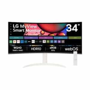 מסך מחשב חכם קעור MyView 34SR65QC 34'' WQHD VA לבן מבית LG