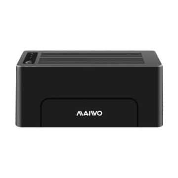 תחנת עגינה ושכפול לשני כוננים K3082 SATA USB 3.0 שחור מבית MAIWO