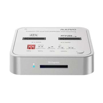 תחנת עגינה לשני כונני NVMe M2 בחיבור Type-C שחור מבית MAIWO