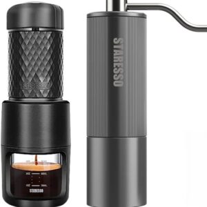 מכונת אספרסו ניידת SP-200 לקפסולות ולקפה טחון שחור מבית Staresso