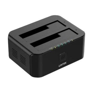 תחנת עגינה ושכפול לשני דיסקים Y-3032 שחור מבית Unitek