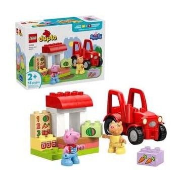 לגו פפה פיג טרקטור ודוכן בשוק 10468 DUPLO מבית LEGO